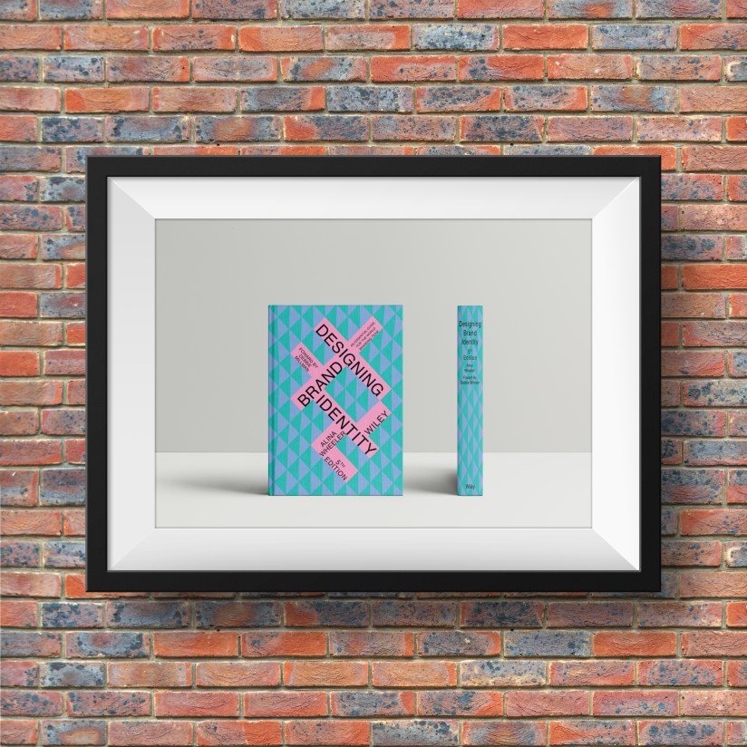 international style book cover frame mockup